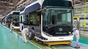 Inside Massive Billion $ Toyota Factory Producing Futuristic City Bus - Production Line