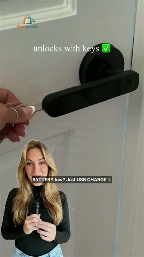 This Smart Lock Replaces Your Door Handle — Fingerprint, Password & Key! 🔐