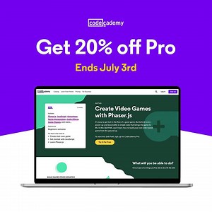 Dive deeper into Codecademy with Pro-exclusive features — like certificates, projects, Paths, and more. But hurry, 20% off Pro ends July 3rd! Use promo code SUMMERSALE. | Codecademy