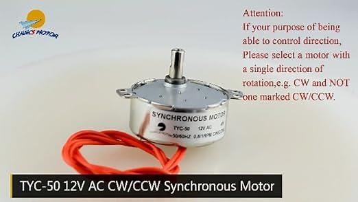 TYC-50 12V AC CW\/CCW Synchronous Motor