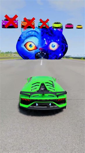 Big and Small Car vs Jinu Tiger Half Space - BeamNG.Drive