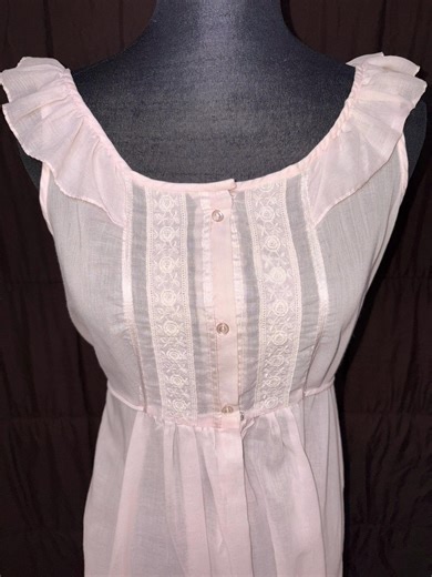 Vintage Carole Hochman Light Pink Sheer Nightgown | Romantic Ruffle Sleepwear | Small - Etsy