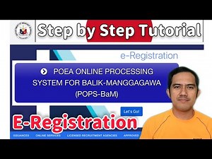POPS-BaM Step by Step E-Registration Tutorial | OFW Balik-Manggagawa for OEC Application