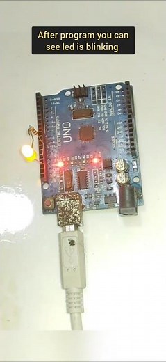 How to blink an led using Arduino uno? #arduino #electronic #learning #how #viral #experiment #diy