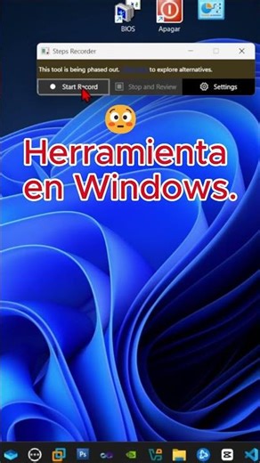 El comando secreto de Windows para hacer tutoriales 😳 Win + R + PSR#Windows #PC #techtips
