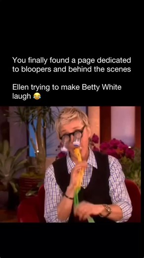 Bloopers and Behind The Scenes on Instagram: "We need to protect Betty at all cost 😭 #ellen #bettywhite"