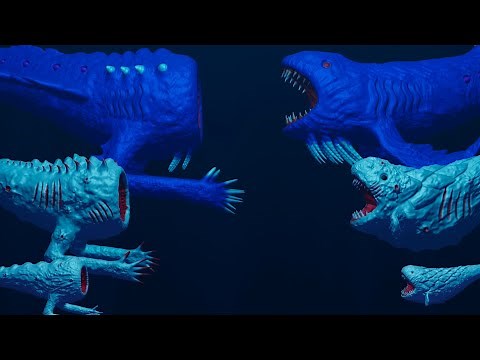 Bloop team vs sea eater team | sea monsters animation full video