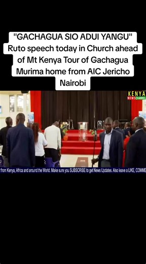 Ruto's Inspiring Speech at AIC Jericho Church