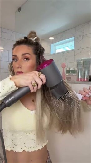 my go-to blow dry routine for smooth & sleek hair as a curly haired girl with hand tied extensions