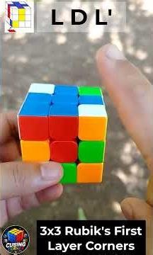 3x3 Rubik's Cube First Layer Corners || Left Algorithm (Short Cubing Beginner Guide)