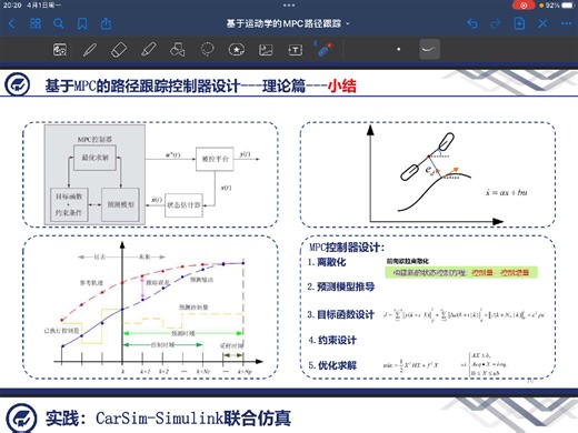 7.基于运动学的MPC路径跟踪-理论篇-小结