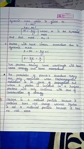 class 12 physics Dual Nature Of Light and Matter notes #part1