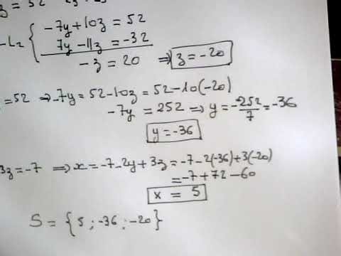 résoudre un système -pivot de Gauss - 3