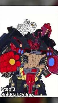 Transformers Dark of The Moon Ironhide Drawing Time-lapse #Shorts