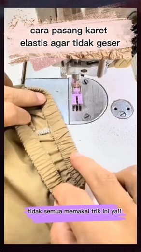 Cara pasang karet elastis agar tidak geser #carajahit | Masyete Dalbo