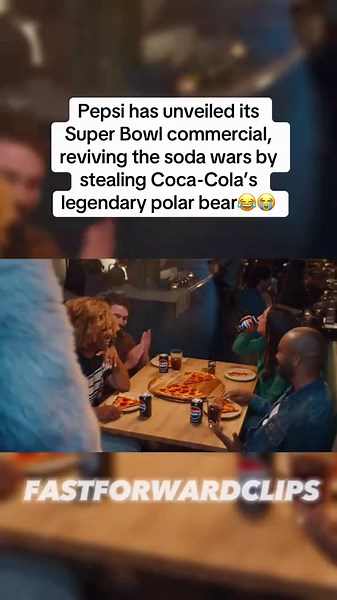 Pepsi has unveiled its Super Bowl commercial, reviving the soda wars by stealing Coca-Cola’s legendary polar bear #pepsi #cocacola #polarbear #superbowl #commercial