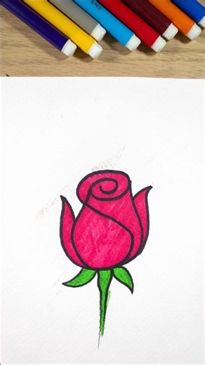 Simple #rose #drawing for Beginners