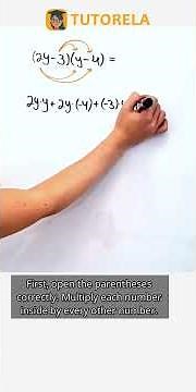 Expand (2y-3)(y-4) with Binomial Multiplication #Math #AlgebraicTechnique