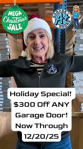 $300 OFF Any new garage door! Now through 12/20/25. We can even install it this week!