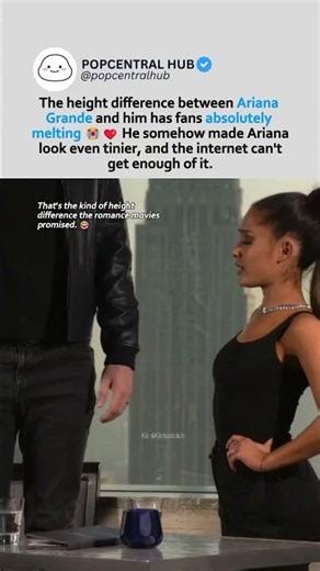 The height difference between Ariana Grande and him has fans absolutely melting #arianagrande
