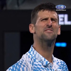 1.7M views · 10K reactions | ️ 2023 Most Viewed: #20 The Australian Open Final is getting SPICY!  Djokovic saves a set point, wins the game and gets FIRED UP!  #9WWOS #AusOpen #Tennis | Wide World of Sports | Facebook
