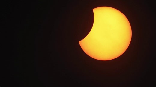 Partial solar eclipse captured on camera in Wales