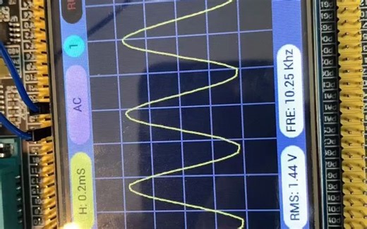 STM32F407+TIM+ADC+FFT+DAC+lVGL界面简易信号发生器加示波器源码
