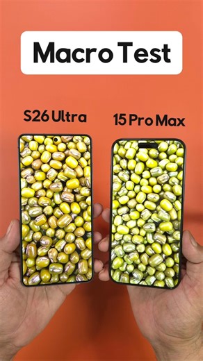 Samsung S26 Ultra vs iPhone 15 Pro Max Macro Camera Test
