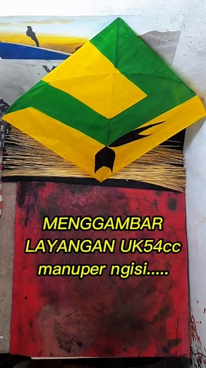 Tutorial menggambar lyangan uk54cc #facebookviral #reelsfypシ #layanganviral | Kites Cap Nanas