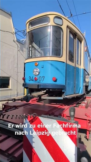 Historischer M‑Wagen: So wurde die Kult-Tram verladen! 🚋✨ #münchen #train #tram