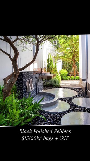 Transform Your Garden with Black Polished Pebbles