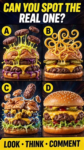 Which Burger Is REAL? Only Food Genius Knows! 🍔