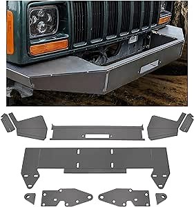 DIY Front Bumper Bare Metal Kit For 1984-2001 Jeep Cherokee XJ Winch Mount Plate