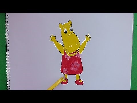 Dibujando y coloreando a Tasha (Backyardigans) - Drawing and coloring Tasha