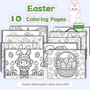 Easter Coloring Pages for Kids, Printable Easter Activity, Cute Easter Coloring Sheets, Preschool Classroom, Instant Download - Etsy Australia