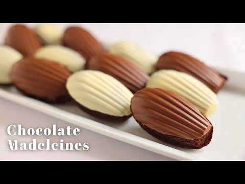 Chocolate Madeleines with Chocolate Shell | Chocolate Madeleine Recipe | ASMR Baking