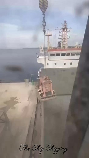 27K views · 331 reactions | Crane unloads bulk material #ocean Transportation #Logistics #PortsAndTerminals #portraitphotography | The Ship Shipping | Facebook
