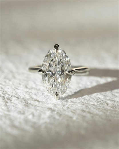 Antique Art Deco 4.5 CT Oval Cut Moissanite Solitaire 14k Solid White Gold NSEW Compass Prongs 2.0 MM Rounded Band Anniversary Ring for Gift - Etsy