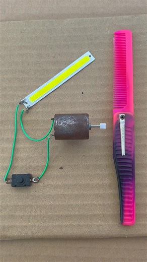 Powering led strip light using comb as a rack#shorts