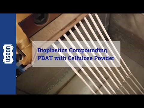 Twin Screw Extruder for Bioplastics Compounding, PBAT with Cellulose Powder - USEON
