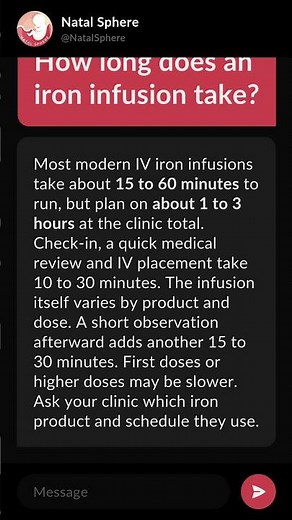 How long does an iron infusion take?