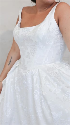 We loveee an a-line wedding dress around here 😍 Dress 1: Made to Order ROWE Dress 2: Made to Order CINDY | Dearly Bridal