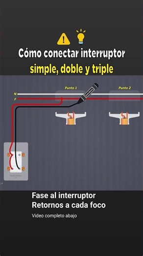 How to connect SINGLE, DOUBLE, and TRIPLE switches ⚡ #installations #electrical