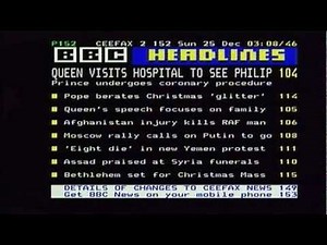 Christmas Ceefax : 25th December 2011