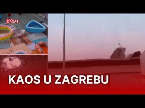 Krov škole završio na igralištu, tata učenice: 'Grozno, užas, cure su u šoku!' | RTL Danas