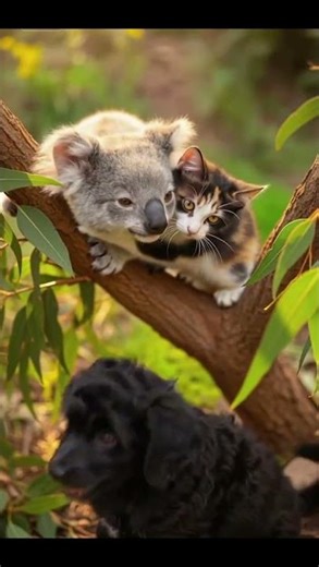 Kitten's Sudden Hug! An Unbelievable Koala Embrace!