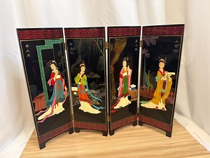 Miniature Antique-style Chinese Coromandel Folding Screen – Double Sided - Etsy