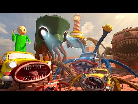 ALL CAR EATERS AND CRABTANIC vs BALDI ANIMATION in Garry's Mod