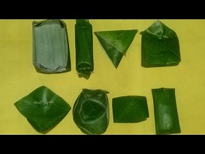 Aneka Ragam Bentuk Pembungkus makanan dari daun pisang