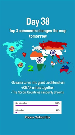 Day 38 of Top Comment changing the world map🗺. #foryou #explore #world #map #comment #geography